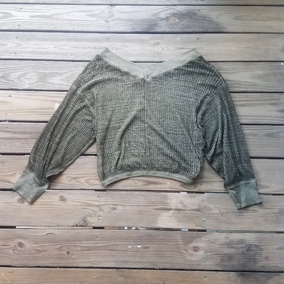 NWT Free People Southside V-neck Thermal - Picture 4 of 4